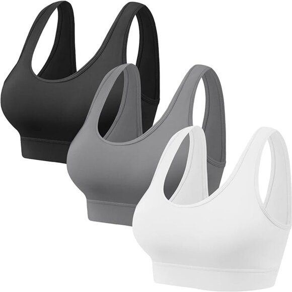 Vinfact 3 Pack Sports Bras for Women Wireless Bra with Removable Pads - Large - Picture 1 of 12